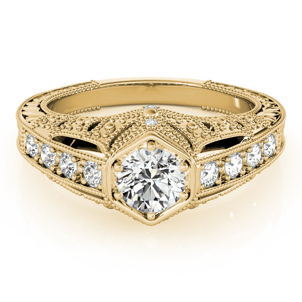 Round Antique Diamond Engagement Ring · 0.60 ct tw