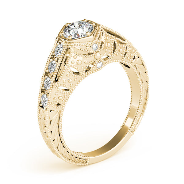 Round Antique Diamond Engagement Ring · 0.60 ct tw