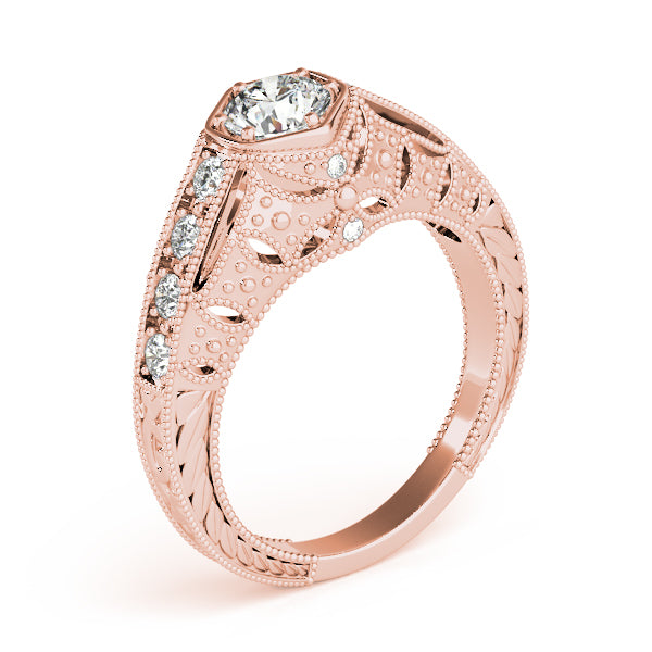 Round Antique Diamond Engagement Ring · 0.60 ct tw
