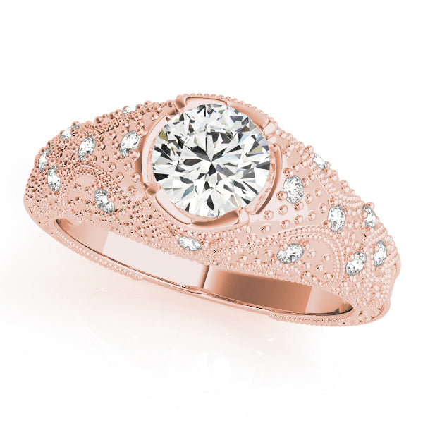 Round Antique Diamond Engagement Ring · 0.91 ct tw