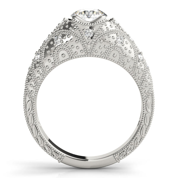 Round Antique Diamond Engagement Ring · 0.91 ct tw