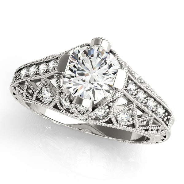 Round Antique Diamond Engagement Ring · 1.20 ct tw