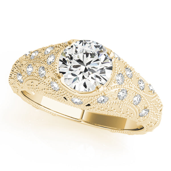 Round Antique Diamond Engagement Ring · 0.70 ct tw
