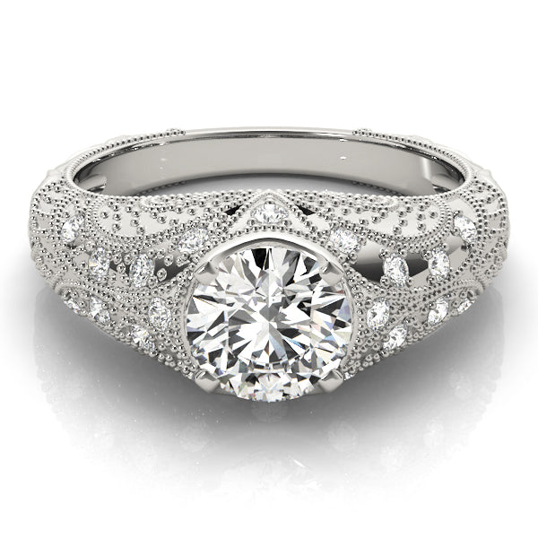 Round Antique Diamond Engagement Ring · 1.20 ct tw