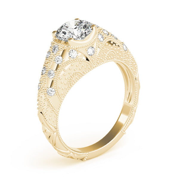 Round Antique Diamond Engagement Ring · 0.70 ct tw