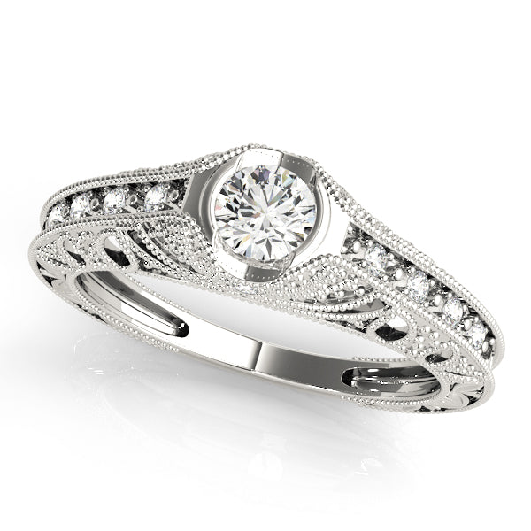 Round Antique Diamond Engagement Ring · 0.35 ct tw