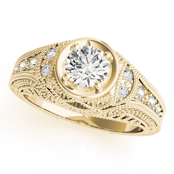 Round Antique Diamond Engagement Ring · 0.60 ct tw
