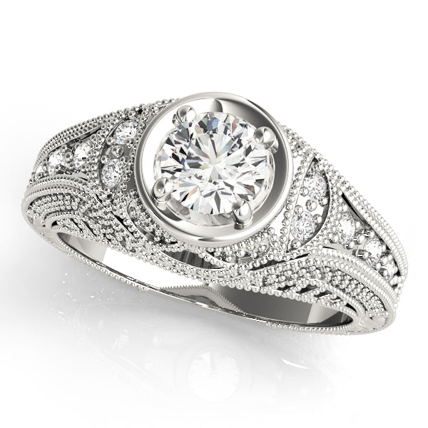 Round Antique Diamond Engagement Ring · 0.60 ct tw
