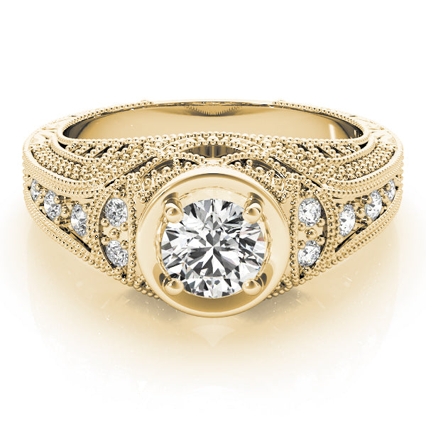 Round Antique Diamond Engagement Ring · 0.60 ct tw