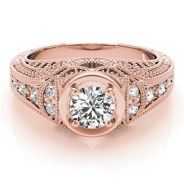 Round Antique Diamond Engagement Ring · 0.60 ct tw