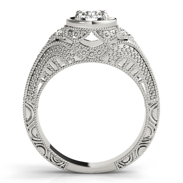 Round Antique Diamond Engagement Ring · 0.60 ct tw