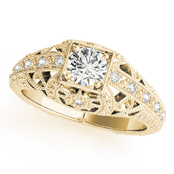 Round Antique Diamond Engagement Ring · 0.62 ct tw