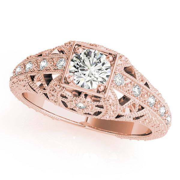 Round Antique Diamond Engagement Ring · 0.62 ct tw