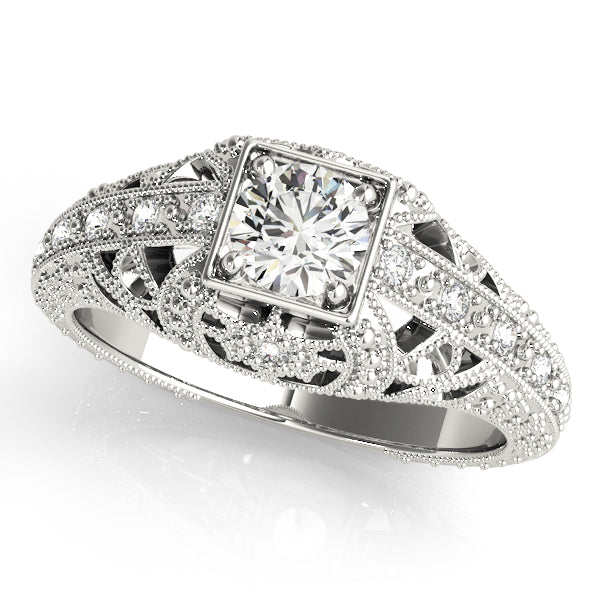 Round Antique Diamond Engagement Ring · 0.62 ct tw