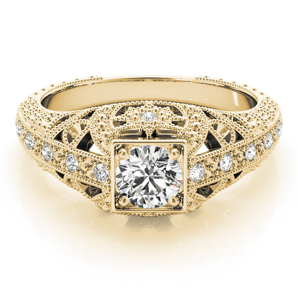 Round Antique Diamond Engagement Ring · 0.62 ct tw