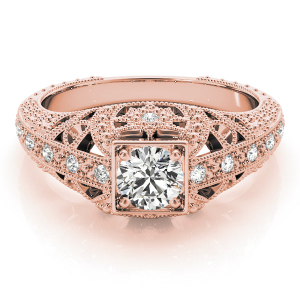 Round Antique Diamond Engagement Ring · 0.62 ct tw
