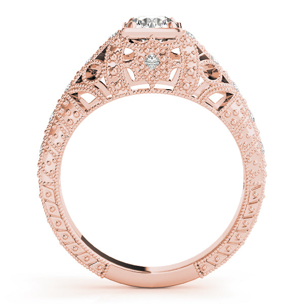 Round Antique Diamond Engagement Ring · 0.62 ct tw