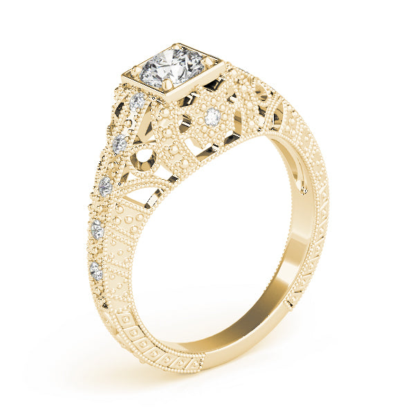 Round Antique Diamond Engagement Ring · 0.62 ct tw
