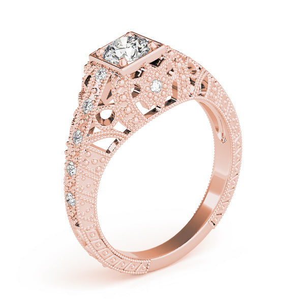 Round Antique Diamond Engagement Ring · 0.62 ct tw