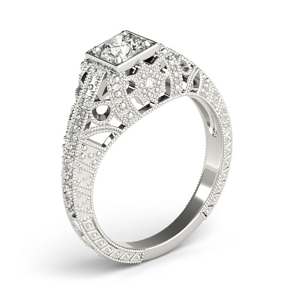 Round Antique Diamond Engagement Ring · 0.62 ct tw