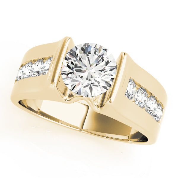 Round Single Row Channel Set Diamond Engagement Ring · 1.40 ct tw