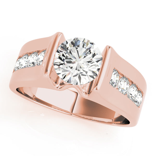 Round Single Row Channel Set Diamond Engagement Ring · 1.40 ct tw