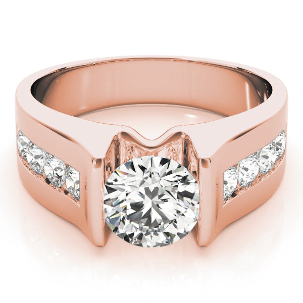 Round Single Row Channel Set Diamond Engagement Ring · 1.40 ct tw