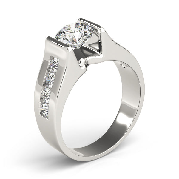 Round Single Row Channel Set Diamond Engagement Ring · 1.40 ct tw