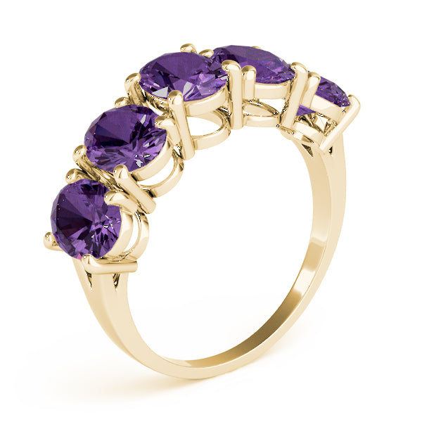 Oval Five-Stone For Gemstones Diamond Fashion Ring · 4.75 ct tw