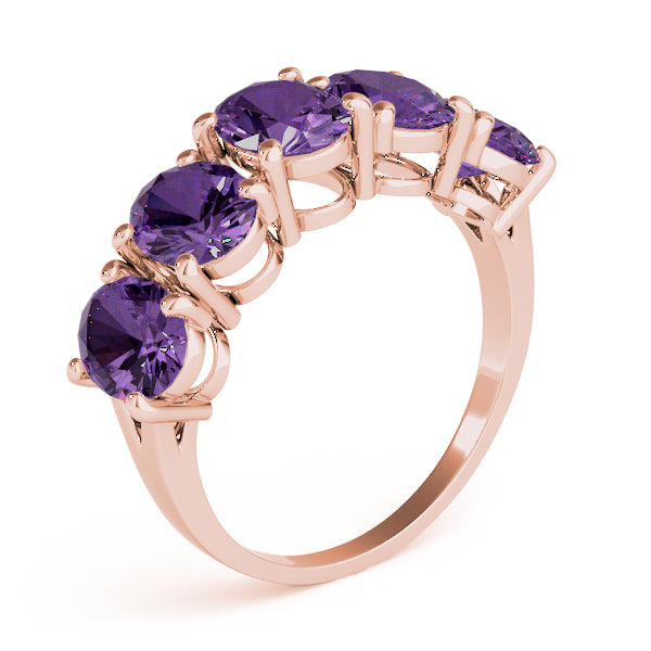 Oval Five-Stone For Gemstones Diamond Fashion Ring · 4.75 ct tw