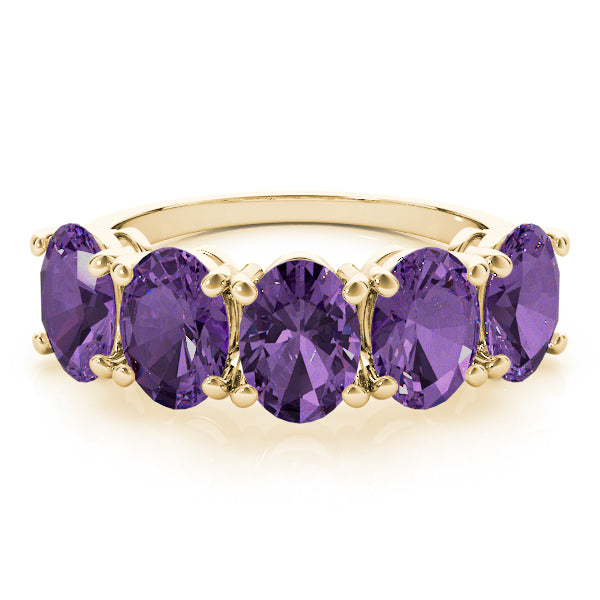 Oval Five-Stone For Gemstones Diamond Fashion Ring · 4.75 ct tw