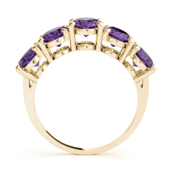 Oval Five-Stone For Gemstones Diamond Fashion Ring · 4.75 ct tw