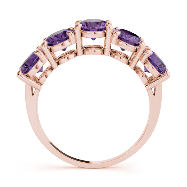 Oval Five-Stone For Gemstones Diamond Fashion Ring · 4.75 ct tw