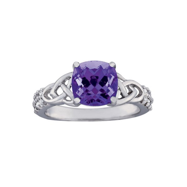 Cushion Princess Gemstone Fashion Ring · 0.18 ct tw