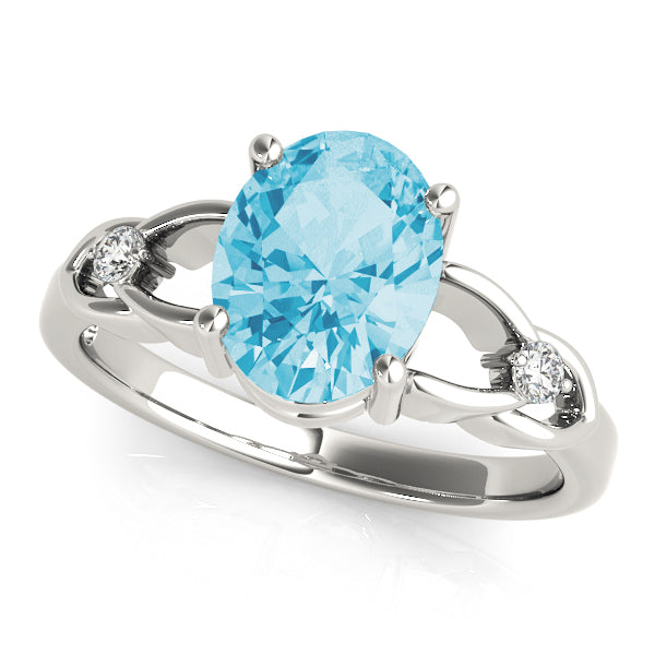 Oval Gemstone Fashion Ring · 0.06 ct tw