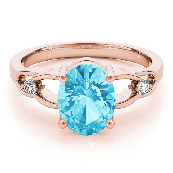 Oval Gemstone Fashion Ring · 0.06 ct tw
