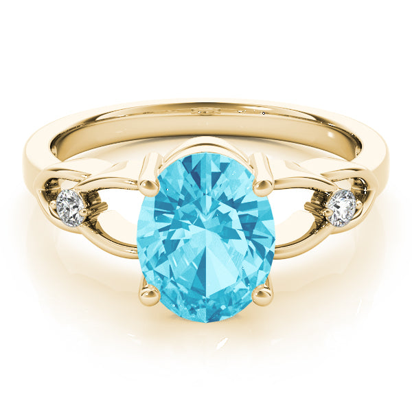 Oval Gemstone Fashion Ring · 0.06 ct tw