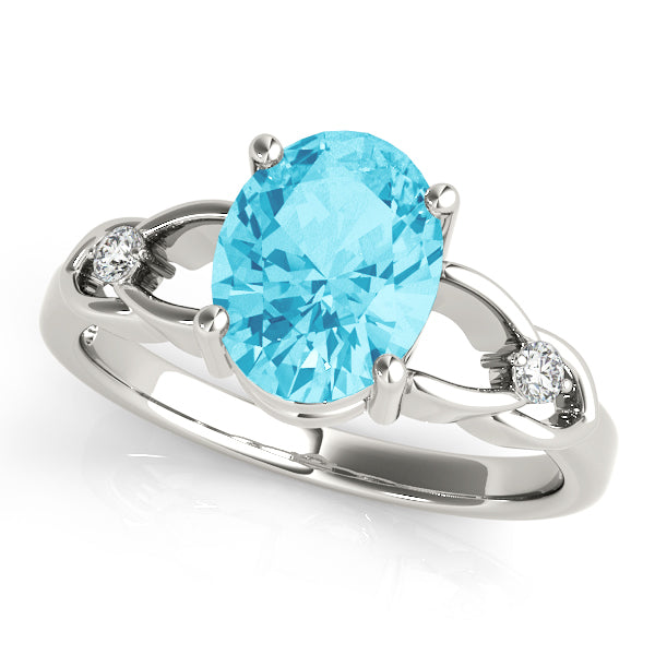 Oval Gemstone Fashion Ring · 0.06 ct tw