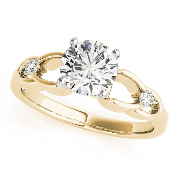 Celtic Knot Two-Stone Remount Diamond Engagement Ring · 0.06 ct tw