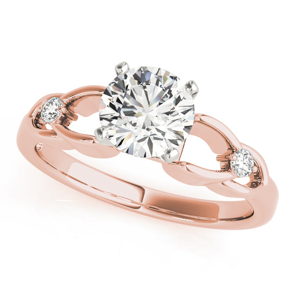 Celtic Knot Two-Stone Remount Diamond Engagement Ring · 0.06 ct tw