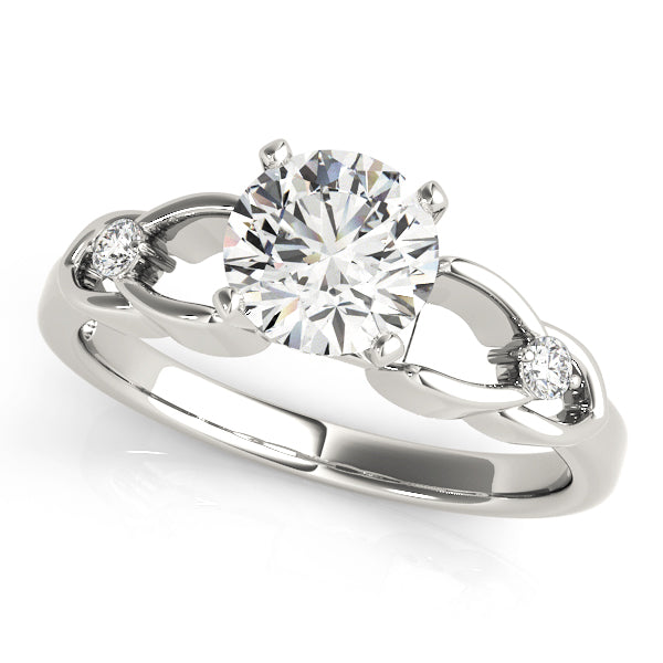 Celtic Knot Two-Stone Remount Diamond Engagement Ring · 0.06 ct tw