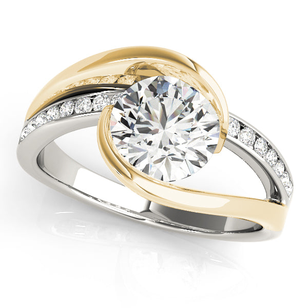 Round Bypass Diamond Engagement Ring · 0.94 ct tw