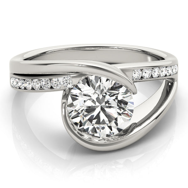 Round Bypass Diamond Engagement Ring · 0.94 ct tw