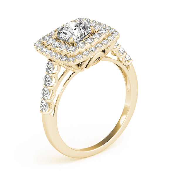 Round Halo Diamond Engagement Ring · 0.89 ct tw