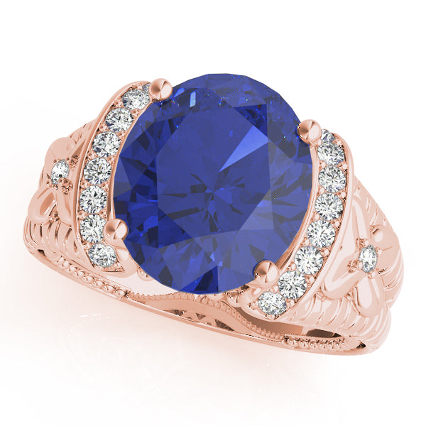 Oval Textured Gemstone Fashion Ring · 0.18 ct tw