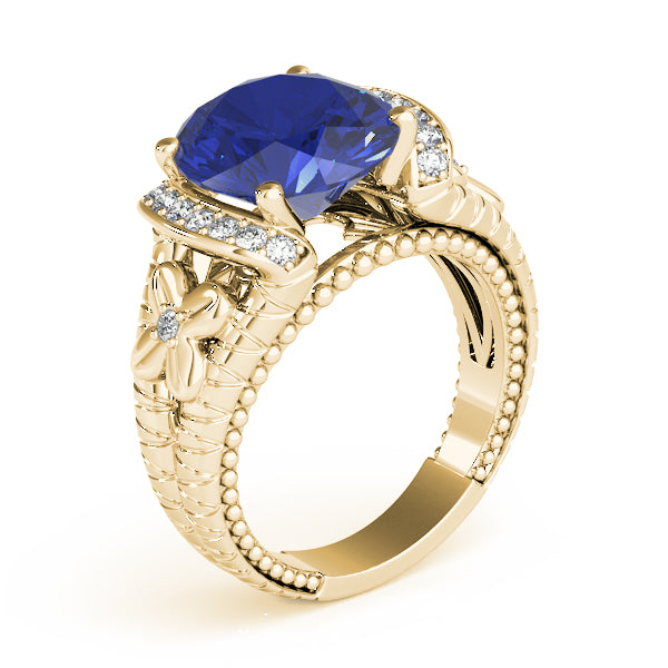 Oval Textured Gemstone Fashion Ring · 0.18 ct tw