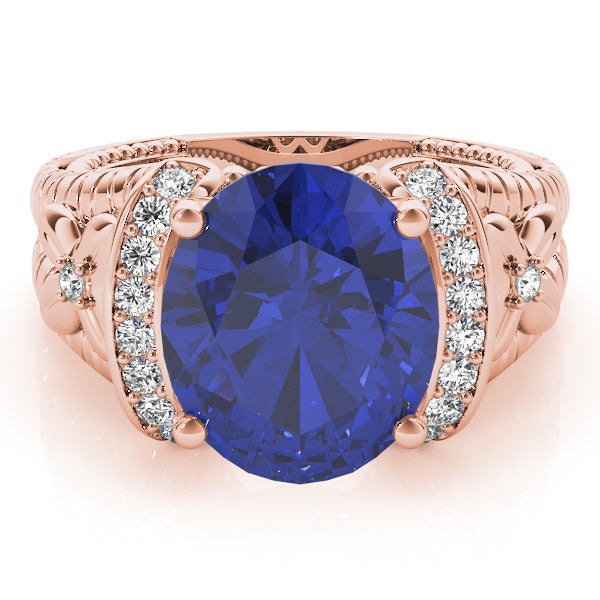 Oval Textured Gemstone Fashion Ring · 0.18 ct tw