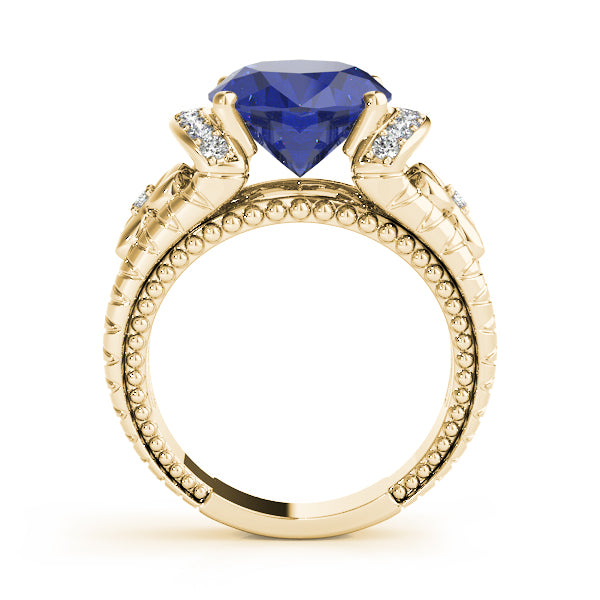 Oval Textured Gemstone Fashion Ring · 0.18 ct tw