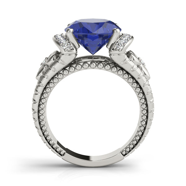 Oval Textured Gemstone Fashion Ring · 0.18 ct tw