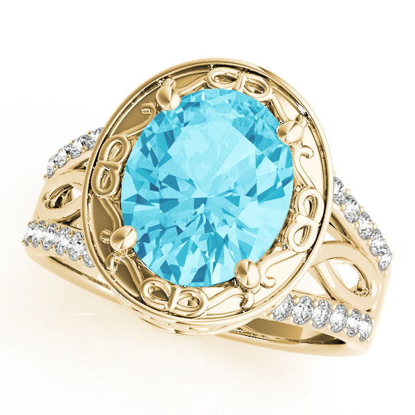 Oval Split Shank Design Diamond Fashion Ring · 0.24 ct tw